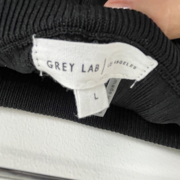 Grey Lab Multi Rib Flare Knit Lounge Pants. Black. Size L. #683 - Picture 5 of 5